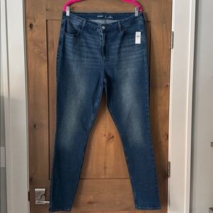 NWT Old Navy high rise WOW super skinny jeans Womens 16 Tall Medium Wash